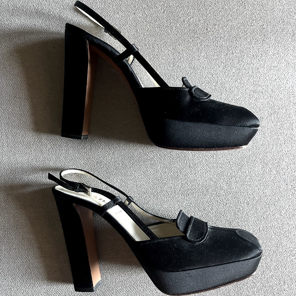 Prada Black Platform Heels
